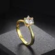 Klassische 1 Carat Kristall Hochzeit Ring Für Frauen Diamant Gold Engagement Jahrestag Vorschlag Ehe