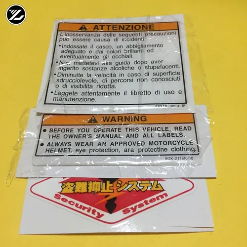 Motorrad warnung aufkleber schlüssel chip aufkleber tank aufkleber für honda für suzuki für kawasaki