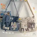 Japanischen Stil Kawaii Handtaschen Frauen Patchwork Farbe Nylon Tasche Viele Schulter Tasche