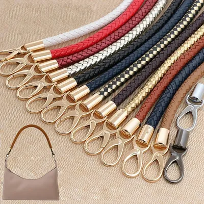 2 stücke PU Leder Geflochtenen Seil Griffe für Handtasche Umhängetasche Gurt Handgemachte Tasche DIY