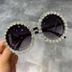 Heiße verkäufe individuelles logo private label mode runde luxus shades bling diamant sonnenbrille