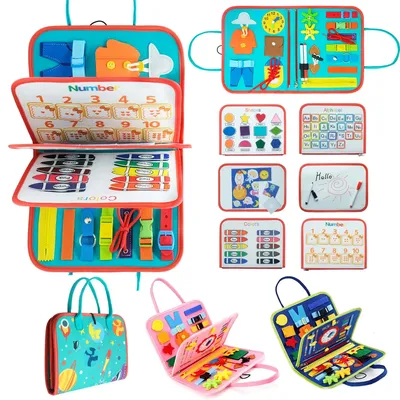 Kleinkind Montessori Busy Board für Kinder im Alter von 1–3 Jahren Busy Sensory Lernspielzeug Image