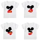 Baby Kinder Cartoon Minnie Maus Geburtstag Anzahl Drucken T Shirt Kinder Disney Geburtstag Party