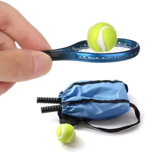 4 teile/satz puppe tennis schläger kits miniatur schläger ball tasche kreative foto requisiten für