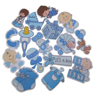 20/40Pcs Mixed blau lackiertem holz handwerk Tasten Cartoon baby dusche holz tasten für scrapbooking