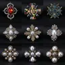 Barock Vintage Kreuz Perle Strass Broschen Pins Für Frauen Dame Luxus Exquitsite Abzeichen Retro