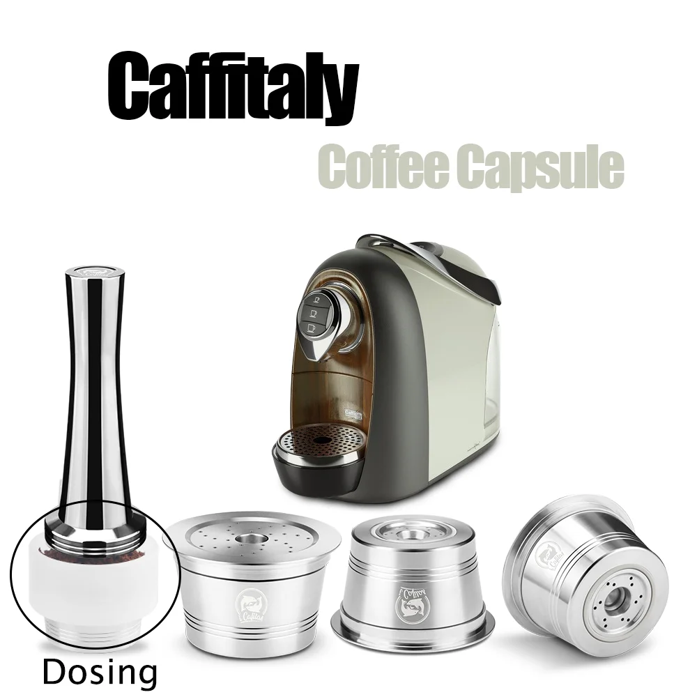 Icafilas Reusable Kaffee Kapsel für Caffitaly Kaffee Filter Nachfüllbare Edelstahl Pod Kompatibel Cafissimo & K-Gebühr Mahcine Image