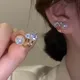 Korean Kristall Ohrringe Metall Perle Ohr Clips Für Frauen Mode Ohr Klaue Ohrring Mädchen Elegante