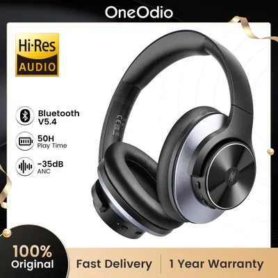 kopfhörer bluetooth Oneodio a10 anc bluetooth headset kopfhörer audio hi-res über ohr drahtloses headset mit 5 mikrofonen usb c schnell aufladen hybrid kopfhörer