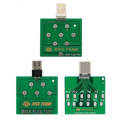 Zk30 micro usb dock flex test board für iphone 11 xs x 6 7 8 6s android phone u2 batterie ladegerät