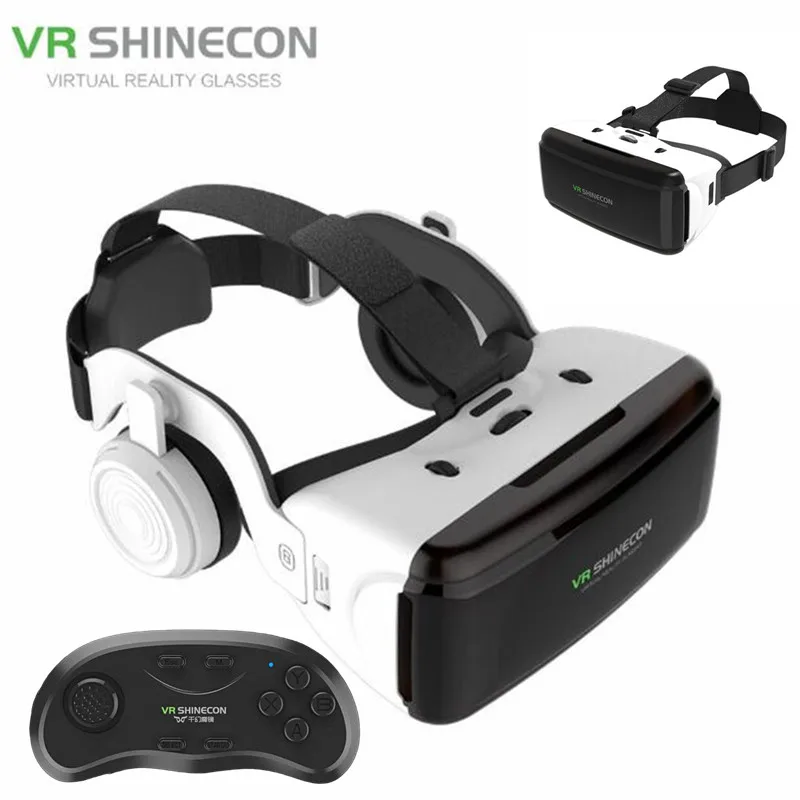 Original Virtual Reality VR Brille Box StereoGoogle Karton VR Headset 3D Helm für IOS Android Telefon, Unterstützung Spiel Joystick