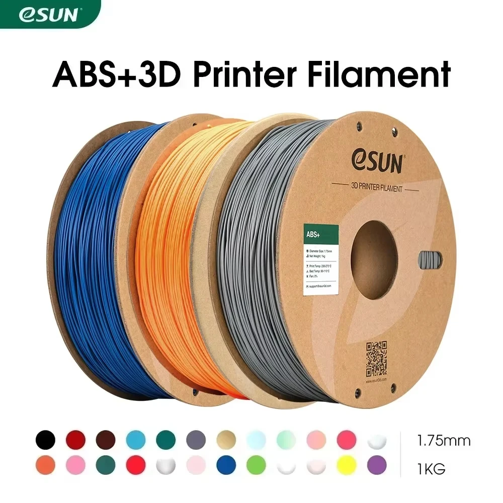 eSUN 3D-Drucker-Filament 1,75 mm 1 kg ABS + 3D-Kunststoff-Druckfilament 2,2 Pfund Spule 3D-Druckmaterial für 3D-Drucker Image