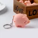 Nette Schwein FÜHRTE Schlüssel Kette Mini Taschenlampe Sound Schlüssel Ring Rosa Legierung ABS