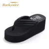 Neue 2022 Mode Frauen Flip-Flops Sommer Strand Plattform Hausschuhe Casual Außerhalb Keile Sandalen Frauen Schuhe Freizeit Hausschuhe 6cm