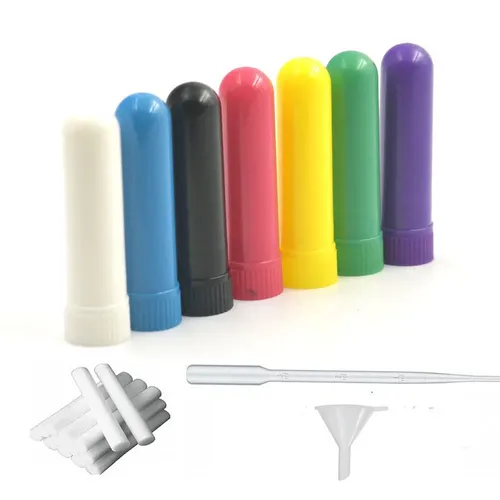10 + 2 Sets Bunte Aroma Nasen Inhalator Ätherisches Öl Aromatherapie Inhalatoren mit hohe menge