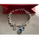 UNO DE 50 Qualität Legierung Luxus Blau Rosa Kristall Armbänder Halskette Frauen Schmuck Mode