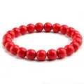 Neue Rot Natürliche Stein Charme 8mm Männer Strang Armband Femme Runde Perlen Buddha Armbänder Für