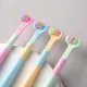 Baby Oral Health Care Kinder 360 ° Reinigen Zahn Zähne Sauber Pinsel Drei Seite Candy Farbe Weichen