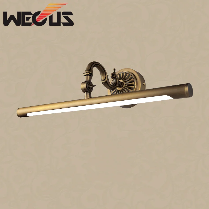 Vintage Kupfer Badezimmer Wandleuchte Led 8W 45CM Europa Spiegellampe für Schlafzimmer Dressing Vanity Room Bild Beleuchtung
