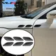 6Pcs Chrome Carbon 3D Auto Seite Fender Air Vent Hood Scoop Outlet Abdeckung Dekorative Modifikation