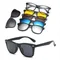 6 In 1 Benutzerdefinierte Männer Frauen Polarisierte Optische Magnet Sonnenbrillen Clip Magnet-Clip auf Sonnenbrillen Polaroid Clip auf Sonnenbrille rahmen