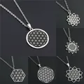 1pc Dropshipping Samen Des Lebens Anhänger Blume Des Lebens Halskette Schmuck Heiligen Geometrie