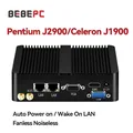 Mini pc industrie lüfter los mini pc celeron j6412 j1900 n2840 dual lan gigabi hd eingebettet iot