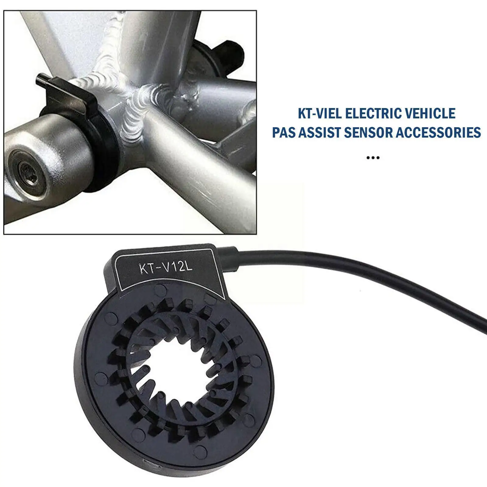 Elektrische Fahrrad Pedal Sensor KT-V12L Einfache Montage Halle Speed Cadence Pedal Schwarz Dual PAS Sensor Teile Ebike Sensoren Assis H7A0 Image