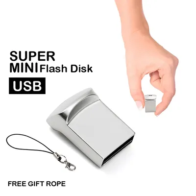 Mini-USB-Flash-Laufwerke aus Metall, 128 GB, kreative Werbegeschenke, Memory Stick, 64 GB, schwarzer Image
