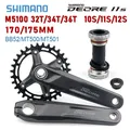 Shimano Deore FC M5100 MTB Kurbel 10S 11S Mountainbike Kettenrad 175 170mm 32T Kurbeln Fahrrad boden