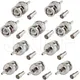 JX 10PCS BNC stecker männlich crimp RF stecker BNC crimp stecker für RG316 RG174 LMR100 koaxialkabel