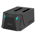 Alxum Dual Bay SSD Festplatte Docking Station USB C zu SATA HDD Docking Station für 2.5/3 5 zoll