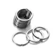 10/20Pcs 15-35mm Edelstahl Keychain Ring Split Ring Keyfob Key Halter Ringe für DIY schlüssel Ring