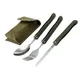 Lange kochgeschirr rucksack Spork gabel edelstahl falten messer utensil löffel set combo Picknick