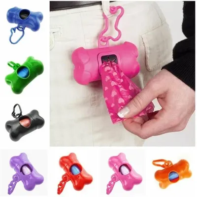 Pet Waste Bag Dispenser Hundekot Picking Bag Müllverteilung Reinigungsversorgung Niedlicher knochenförmiger Haustier-Müllkasten Toilettenpflücker