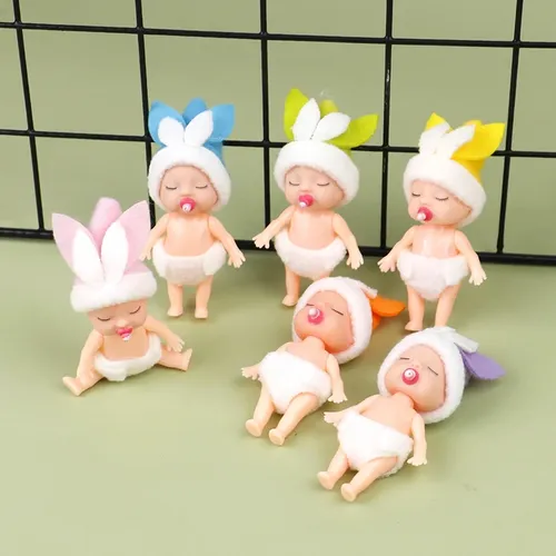 1PC Nette Mini Ostern Puppe 9CM Ostern Elf Puppe Baby Elfen Puppe Beweglichen Arm Bein Puppe