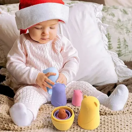 1Set Montessori Nesting Puppe Spielzeug Russische Matryoshka Puppe Pädagogisches Spielzeug für
