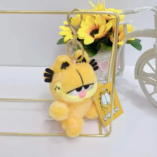 Die Garfield zeigen niedlichen Plüsch puppe Rucksack Anhänger kawaii flauschige weiche Stofftier
