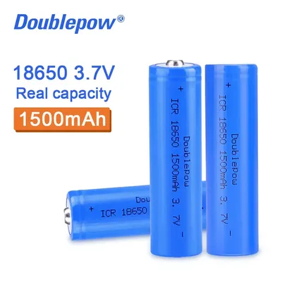 100% original Doublepow hohe qualität 18650 batterie 3 7 V 1500mah lithium-ionen batterie akku für