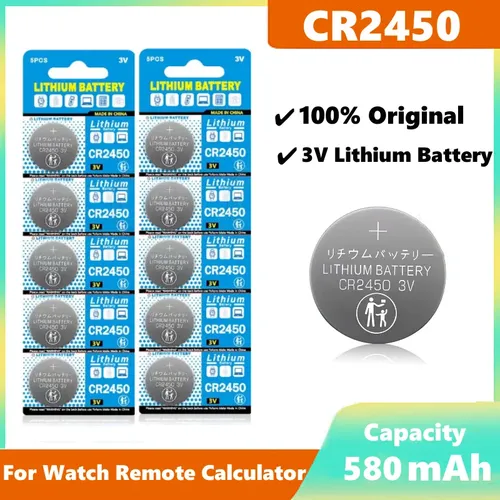 5-20pcs 3v cr2450 Knopf batterien cr 2450 5029lc lm2450 dl2450 cr2450n br2450 Lithiumzellen-Münzuhr