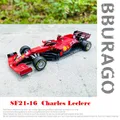 Ferrari f1 sf21 bburago 1:43 2021 druckguss #16 charles leclerc legierung luxus auto auto modell