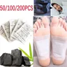 50/100/200PCS Tiefe Entgiftung Reinigung Fuß Pads Entfernen Giftstoffe Natur Zutaten Fuß Entgiftung