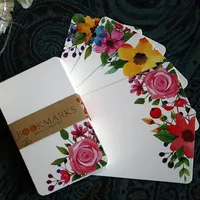 40/50 stücke grußkarten handgemachte Blumen nachricht Sammelalbum Papier karte DIY Grußkarten