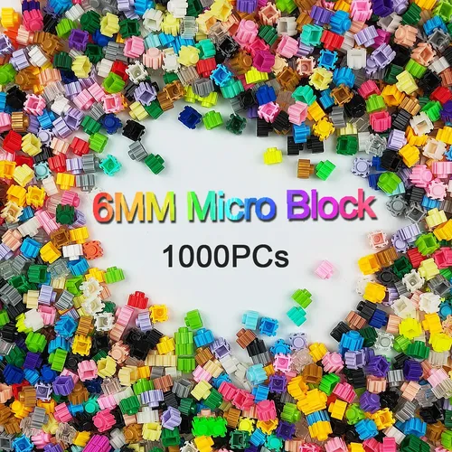 1000 stücke 6*6mm Pixel Kunst Puzzle Micro Diamant Bausteine DIY 3D Kleine Ziegel Für kinder