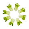 10 Stück handgemachte grüne Chinakohl Gemüse Lampwork Perlen Glas lose Perlen für DIY Armband