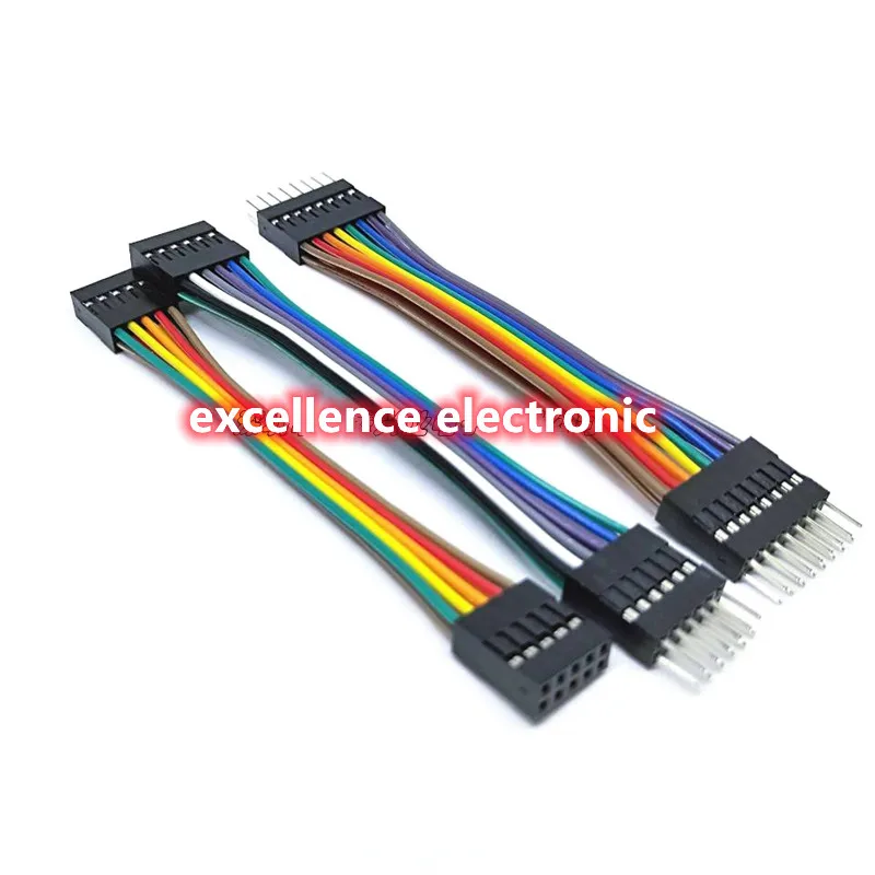 5PCS Zweireihig Dupont Linie Männlich Weiblich 2x 2/3/4/5/6/7/8/9/10 Pin 2,54 MM Dupont Jumper Kabel Draht Für PCB Image
