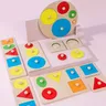 Montessori Bunte Geometrie Greifen Bord Holz Spielzeug Verursacher Greifen Form Sortierung Bord