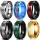 10 farben 8mm herren Edelstahl Celtic Dragon Ring Inlay Rot Grün Schwarz Carbon Fiber ring Hochzeit