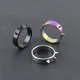 Punk Spike Niet 6mm Ring Männer Titan Stahl Schwarz Finger Ringe Mode Punk Schmuck