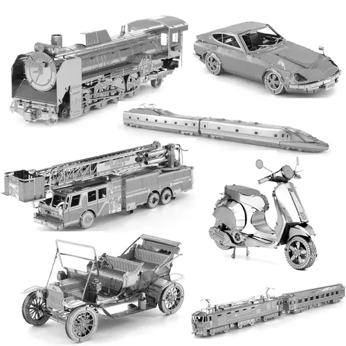 Puzzles 3d Metall 12 + y Jigsaw Puzzle Transport Truck Racing Motorrad Zug Puzzle Modell für